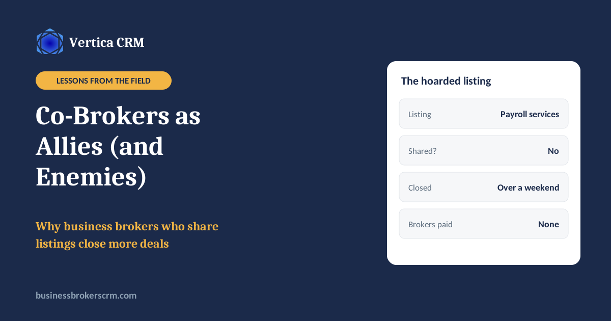Co-brokers as allies (and enemies): why business brokers who share listings close more deals