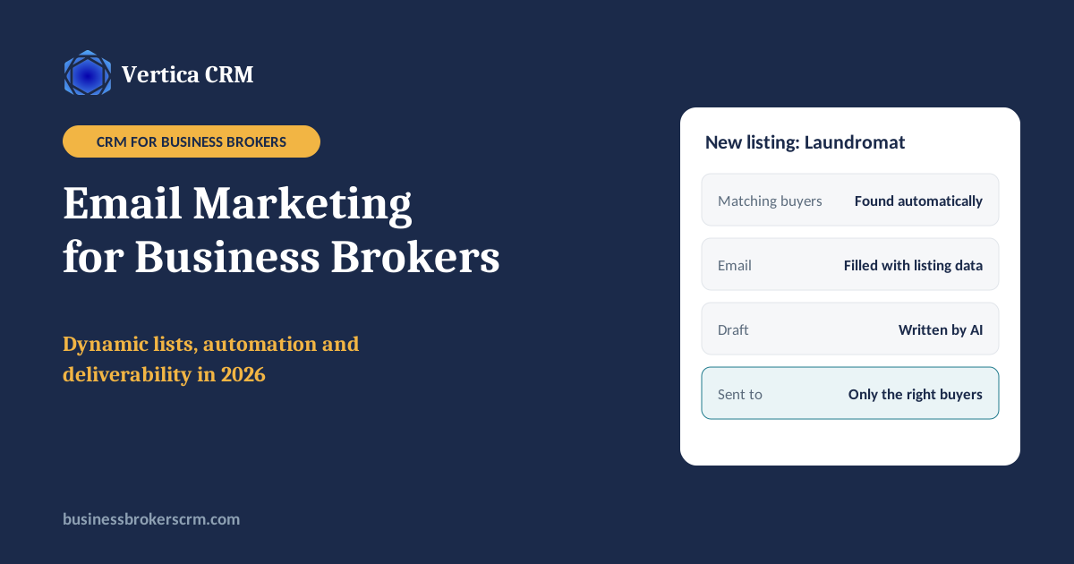 Email marketing for business brokers: dynamic lists, automation and deliverability