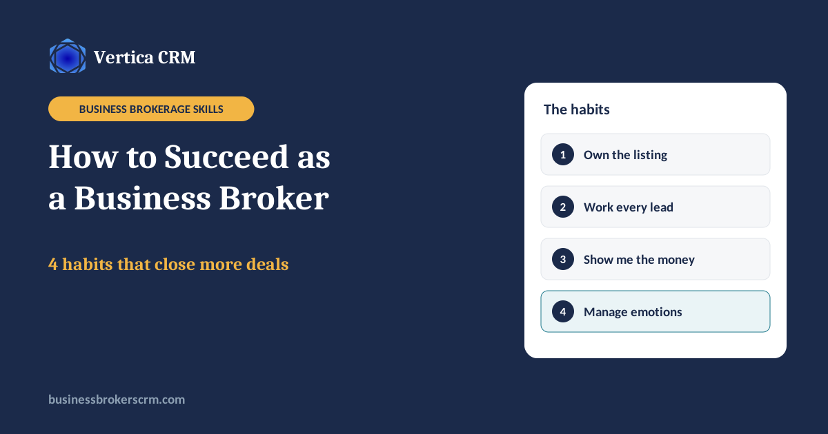 How to succeed as a business broker: four habits that close more deals