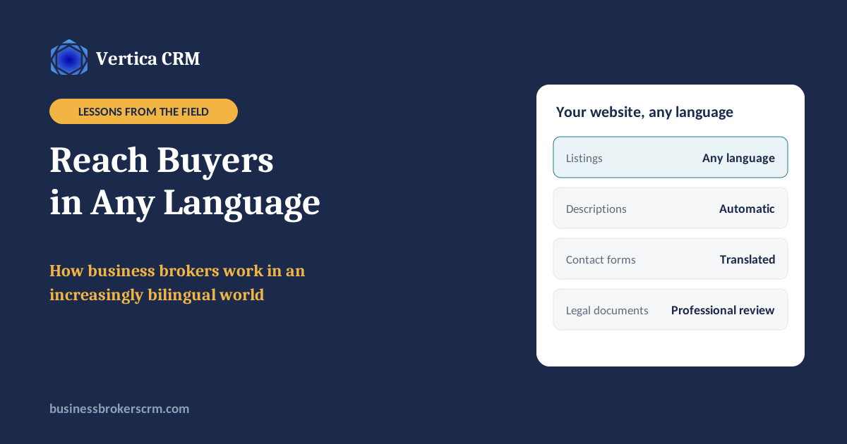 Reach buyers in any language: how business brokers work in an increasingly bilingual world